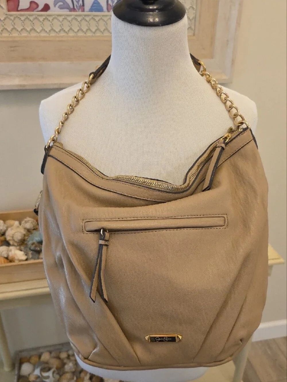 Jessica Simpson Neutral Tan Womens Shoulder Bag - Stylish Everyday Tote